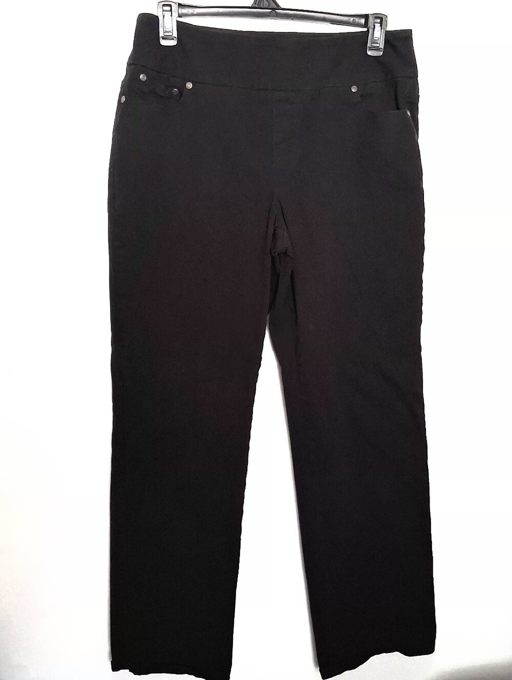 CHADWICKS Pull On Black Straight-Leg Women's Jeans Plus Size 14